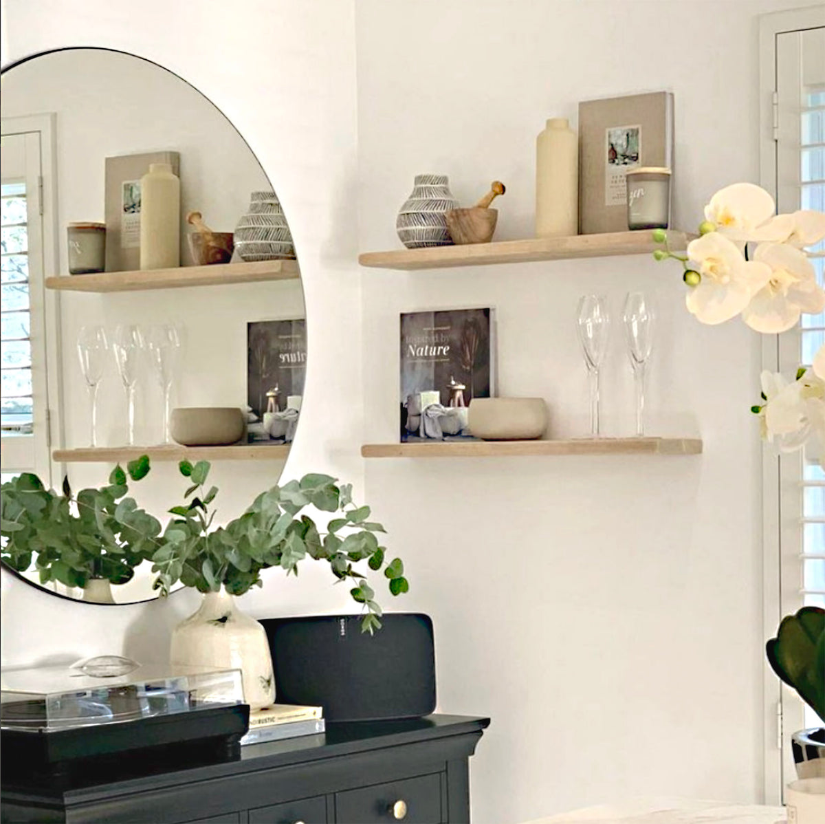 Shabby Chic Floating Shelf | Thin | 15cm Depth